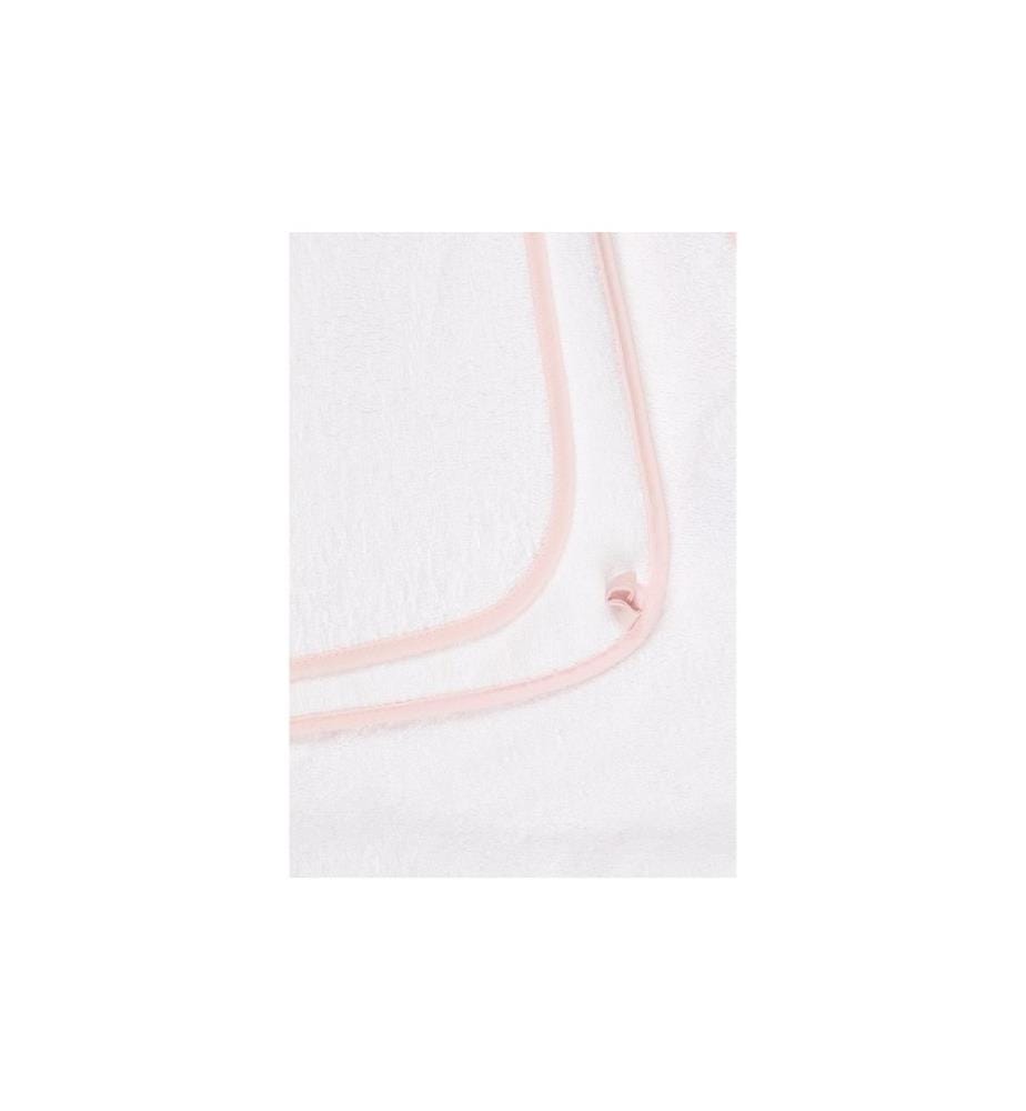 STERNTALER - Serviette de bain à capuche Ours Betty 80 x 80 cm, blanc/rose