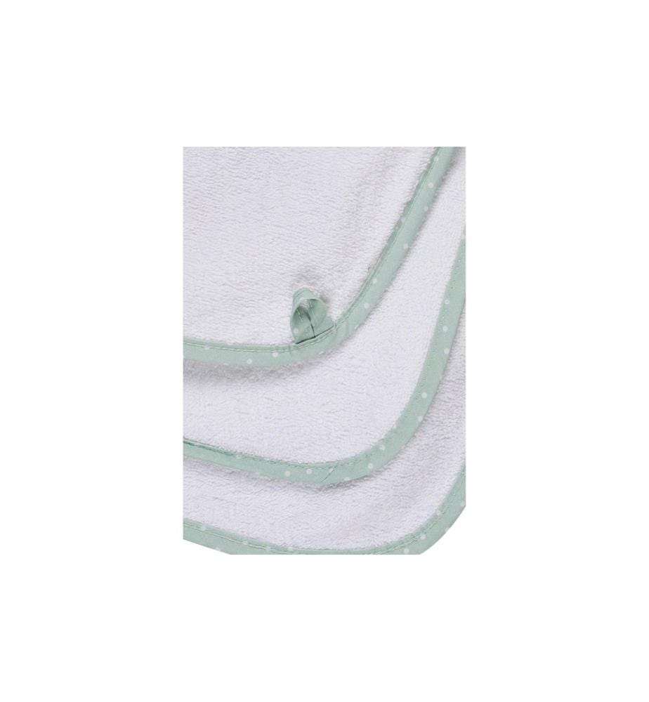STERNTALER - Serviette de bain à capuche Ours Bo 80 x 80, blanc/vert