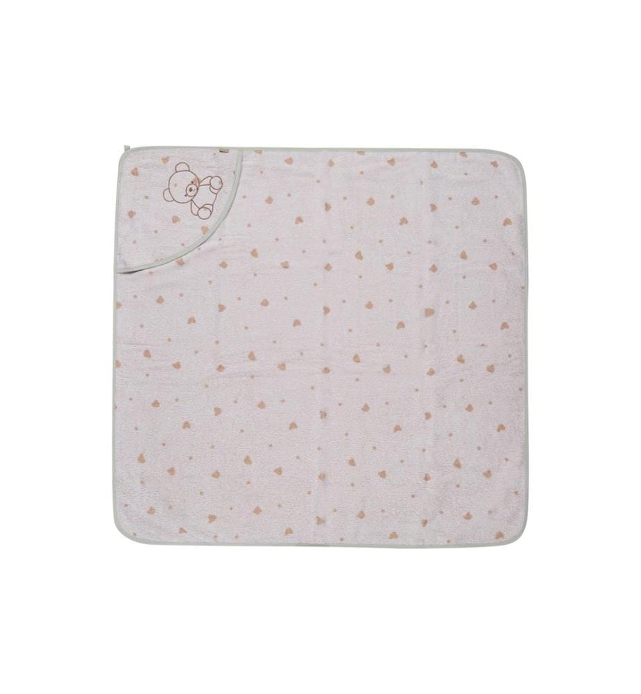 STERNTALER - Kapuzenbadetuch Bär Betty 100 x 100 cm, Weiss