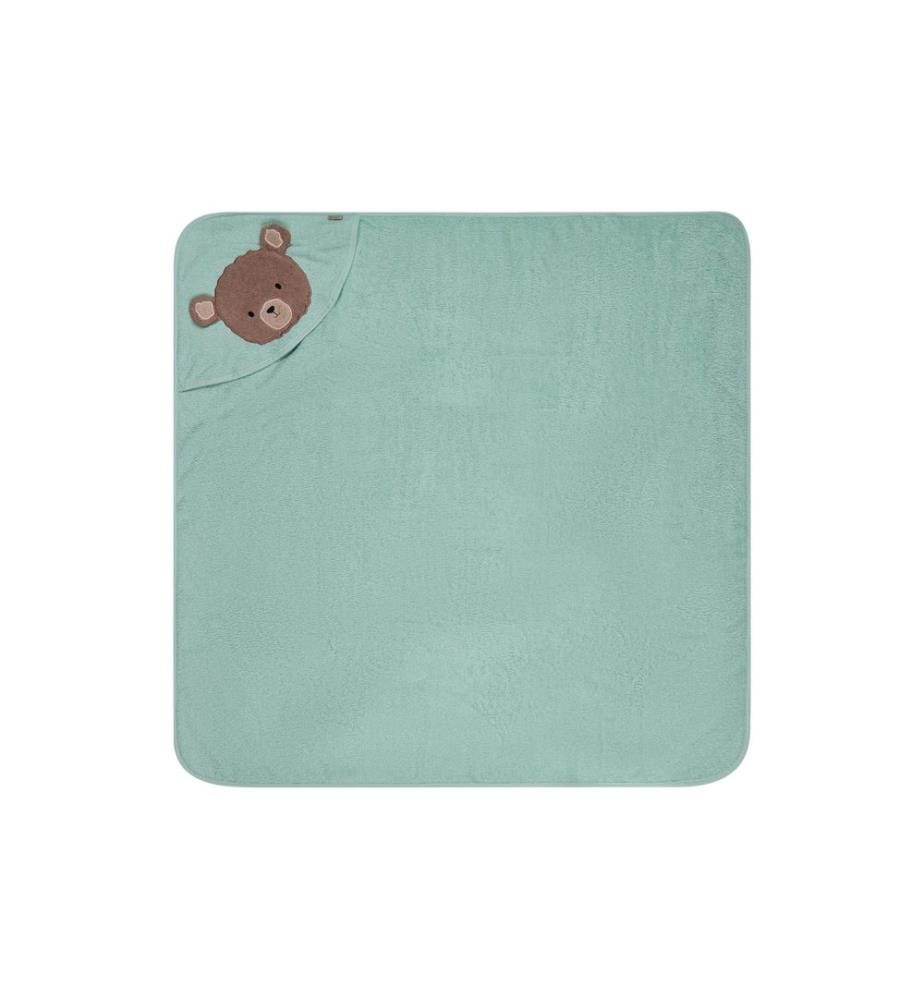 STERNTALER - Serviette de bain à capuche Ours Bo Vert menthe
