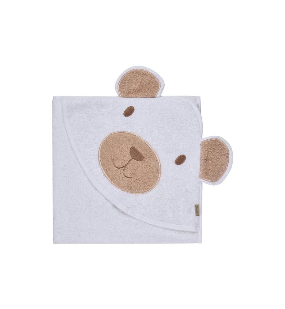 STERNTALER - Serviette de bain à capuche Ours Bo Blanc
