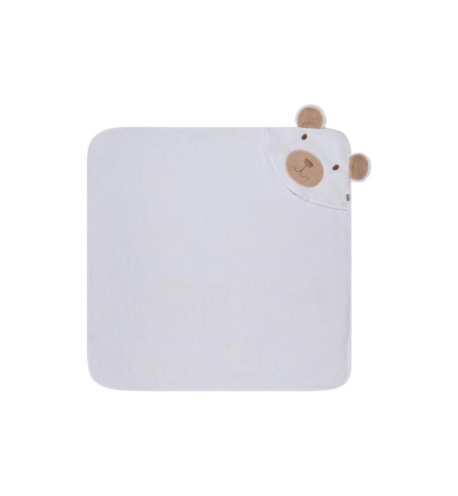 STERNTALER - Serviette de bain à capuche Ours Bo Blanc