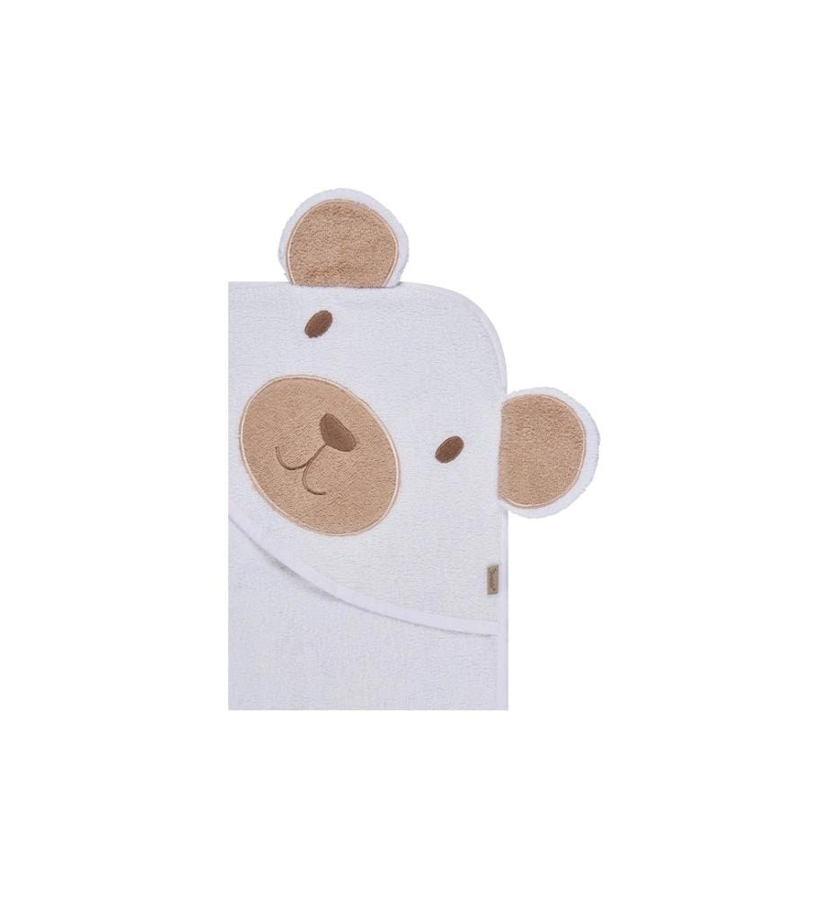 STERNTALER - Serviette de bain à capuche Ours Bo Blanc