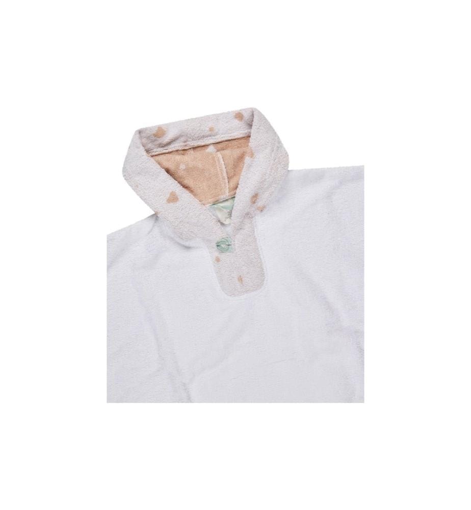STERNTALER - Baby-Poncho Bär Bo Weiss