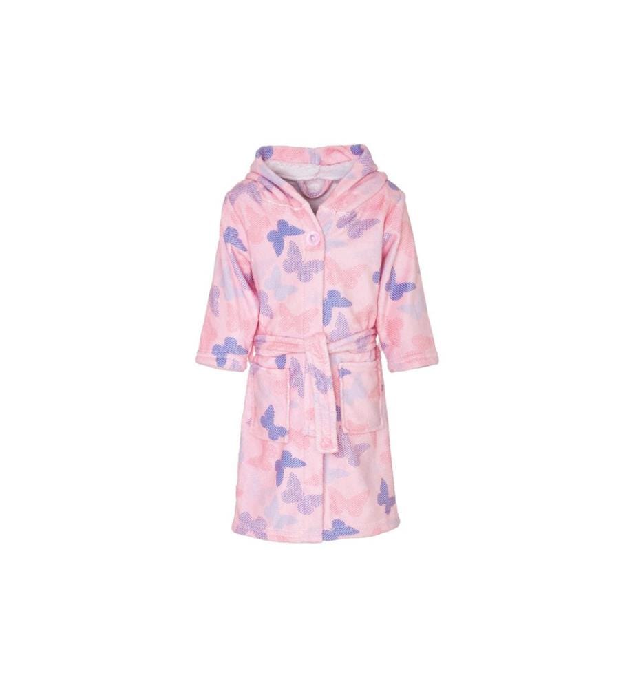 PLAYSHOES - Fleece-Bademantel Schmetterlinge Rosa Gr. 122/128