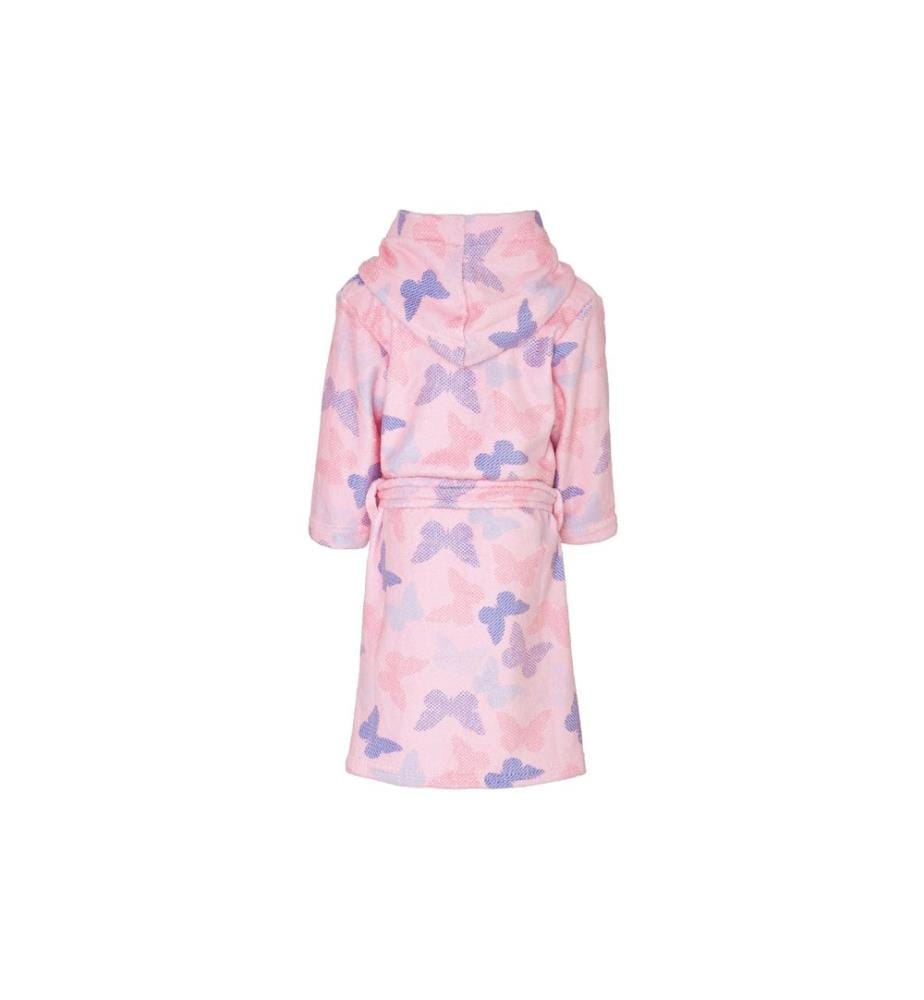 PLAYSHOES - Fleece-Bademantel Schmetterlinge Rosa Gr. 134/140