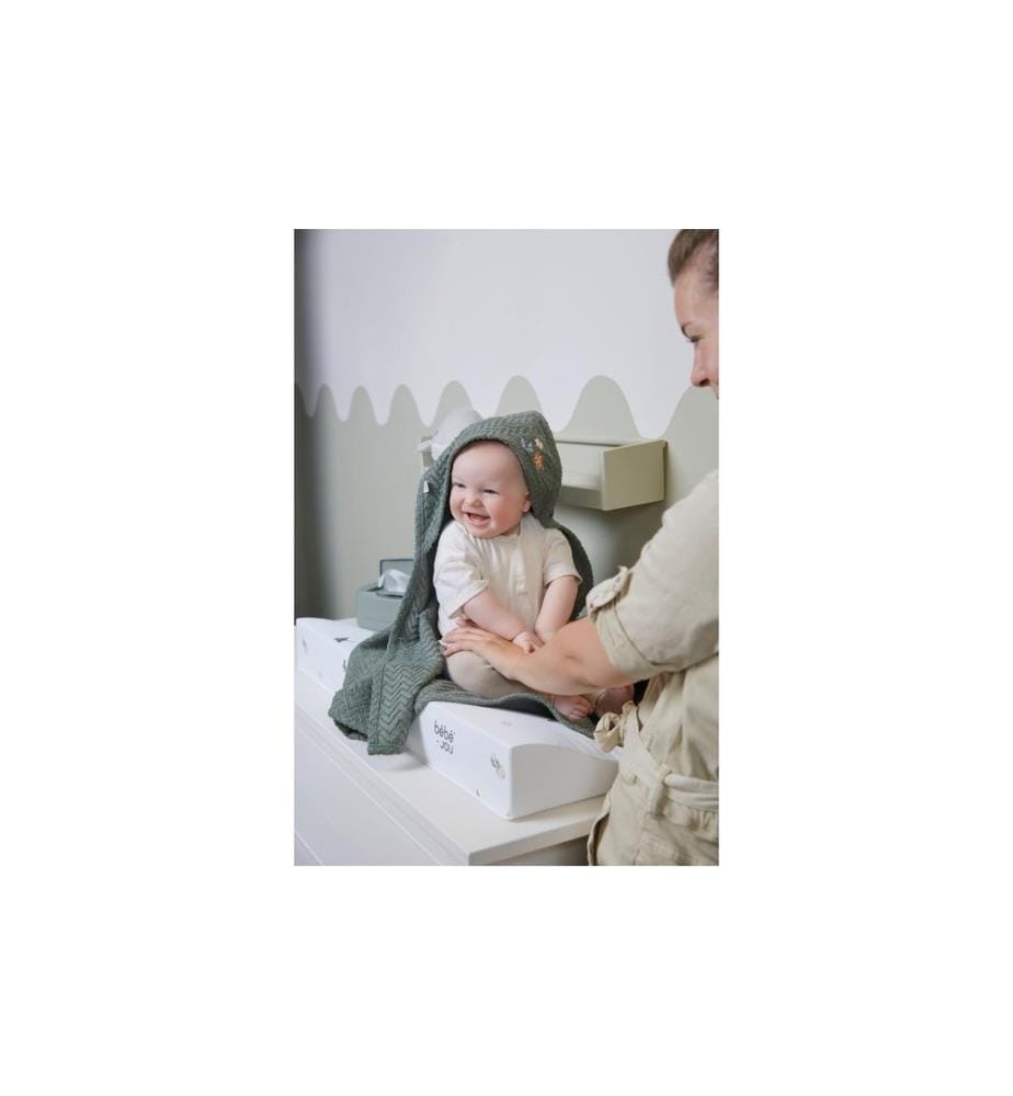 ZEWI bébé-jou Serviette à capuche 75 x 85 cm Dear Goose , beige