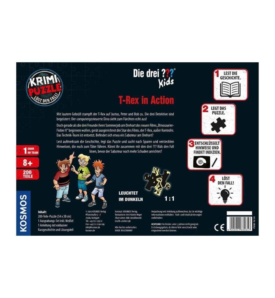 KOSMOS - Krimi-Puzzle Die drei??? T-Rex in Action