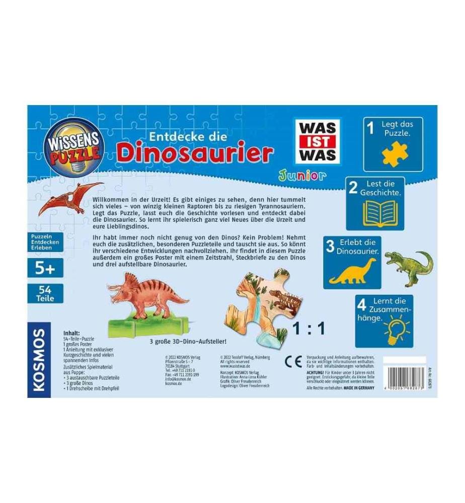 KOSMOS - Wissens-Puzzle Was ist Was Junior – Entdecke die Dinosaurier
