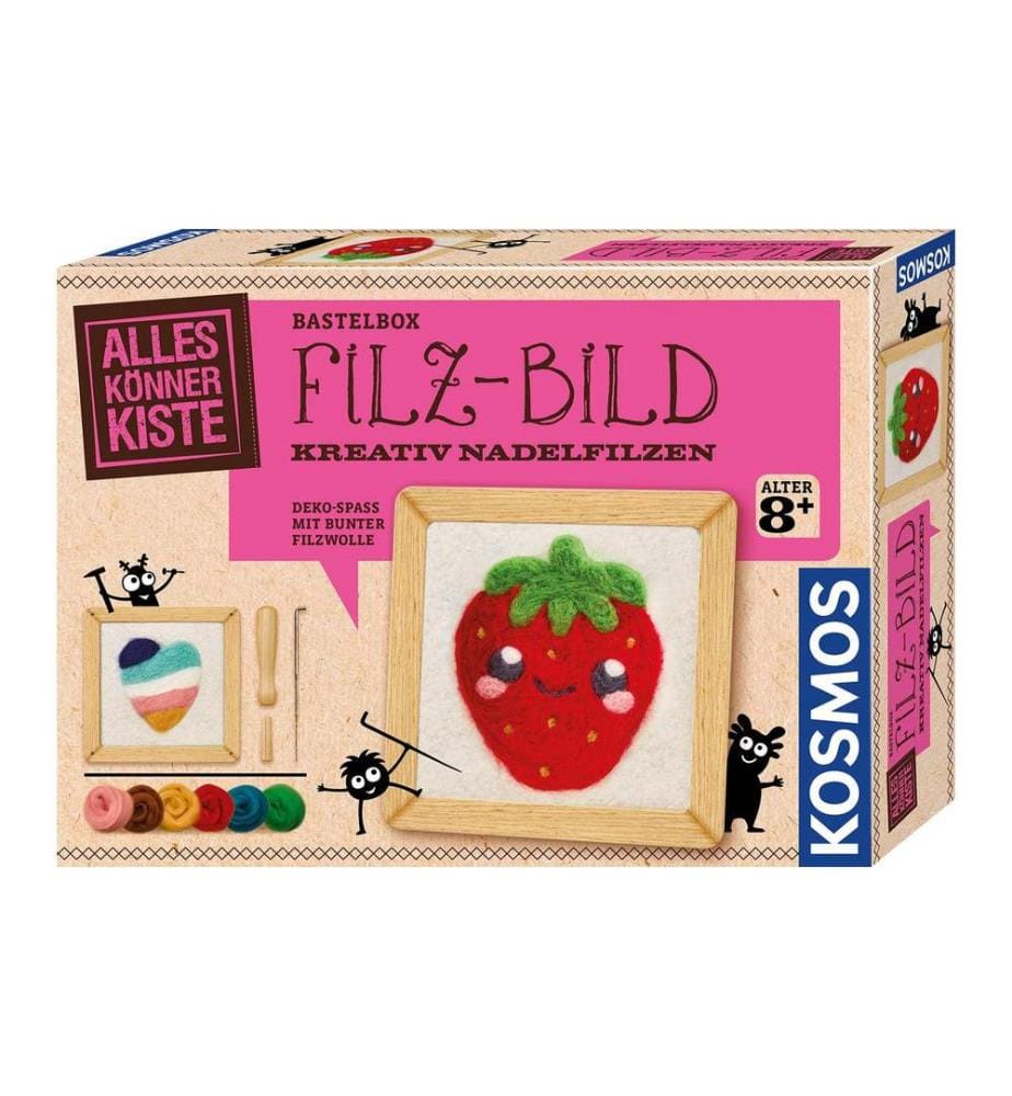 KOSMOS - Bastelset Filz-Bild 8 Farben Holz