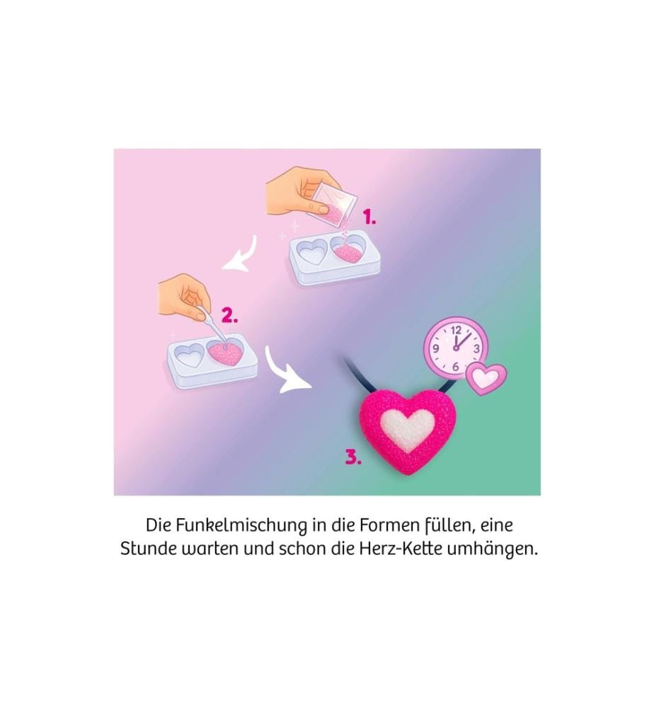 KOSMOS - Kits de bricolage Coeurs scintillants 12 ex, couleurs assorties
