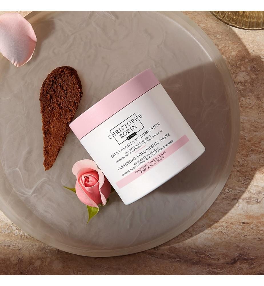 Pâte nettoyante volumisante à l'argile pure de Rassoul et à la rose - 250 ml