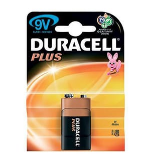 10 x Duracell 9V Plus Power Alkaline-Batterie - Blister 1 Stück