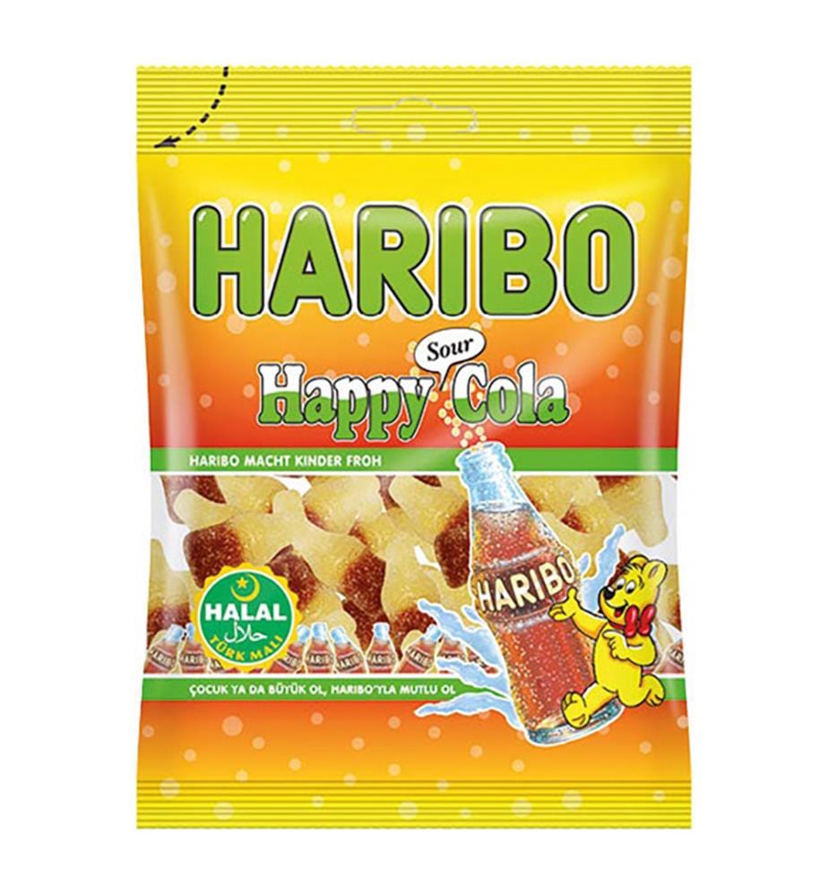 24 x Bonbons HALAL Happy Cola Gesäuert Haribo - 100g