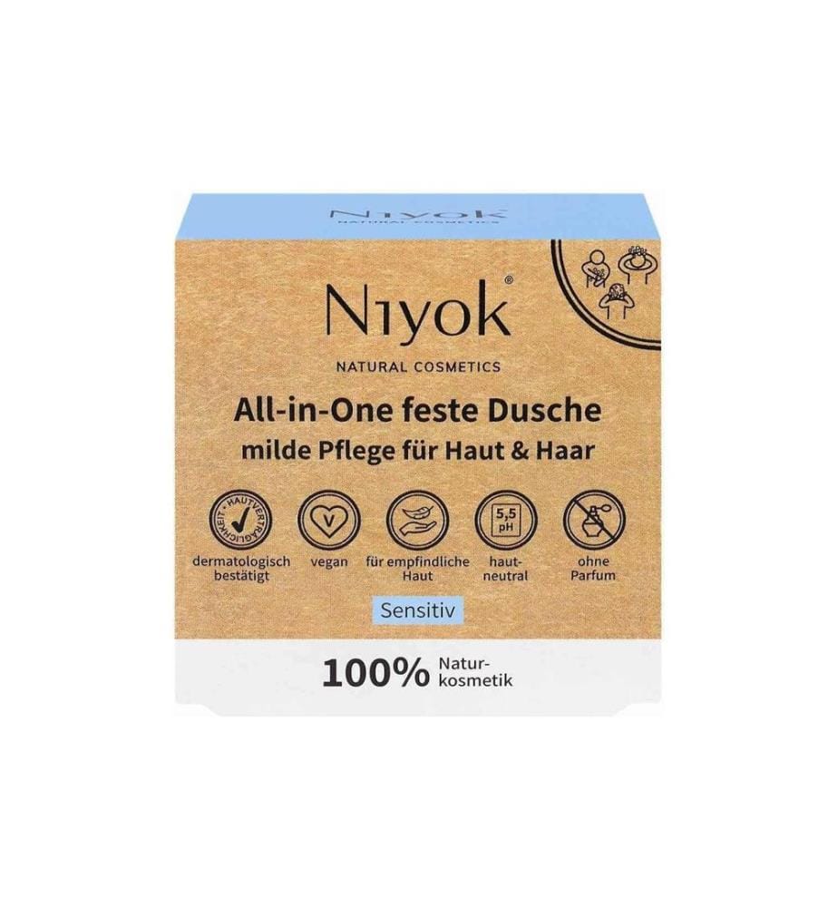 Niyok - Douche solide tout-en-un Sensitiv 80 g