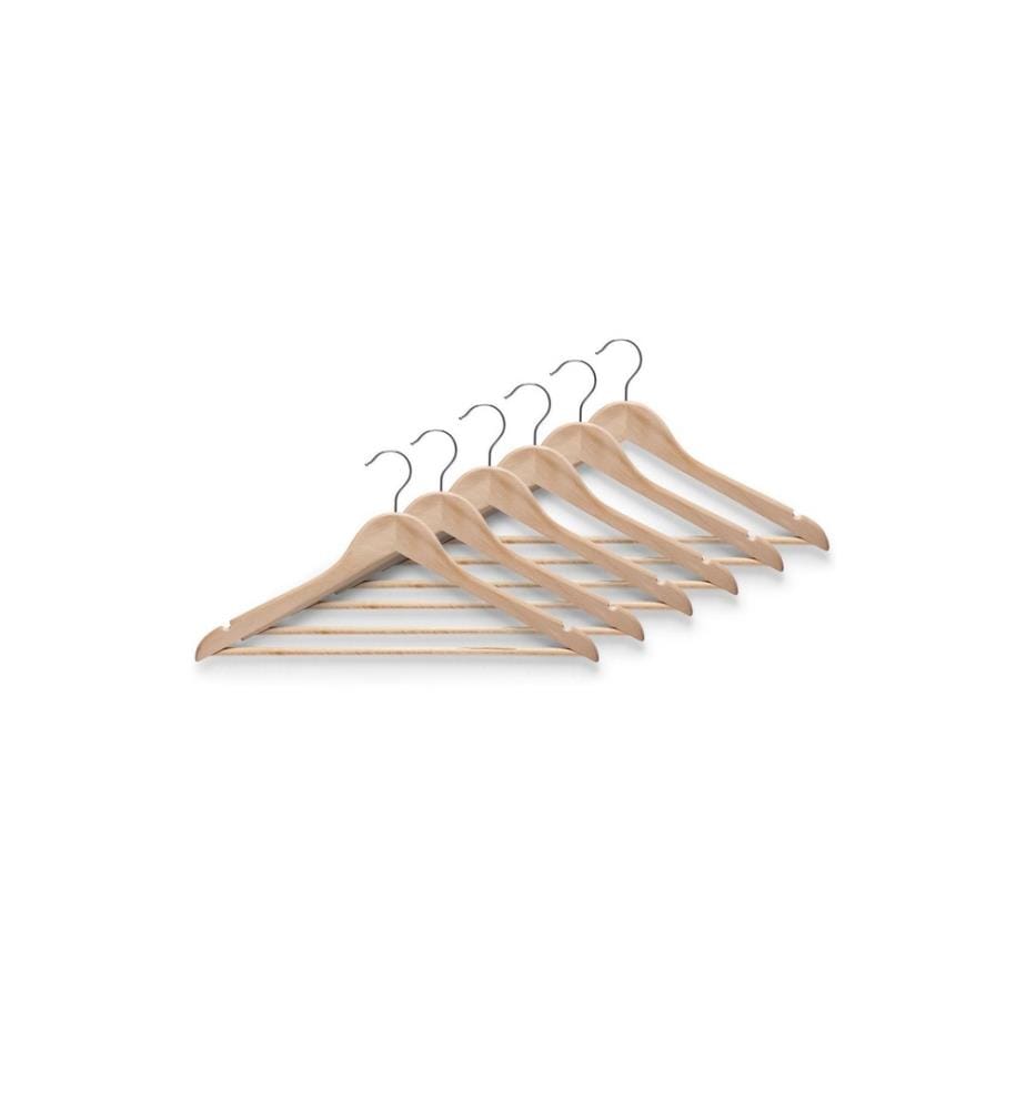 ZELLER - Present Kleiderbügel 6er Set nature 6 Stück, Beige