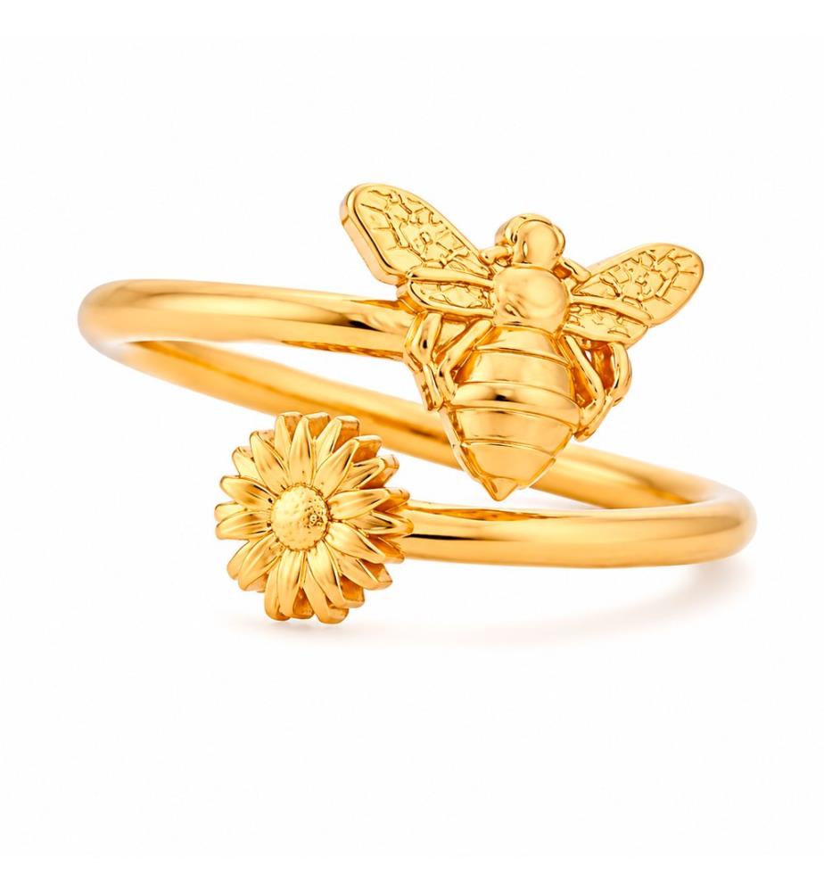 Bague Ajustable Bumble Bee Precious Wrap - Gold