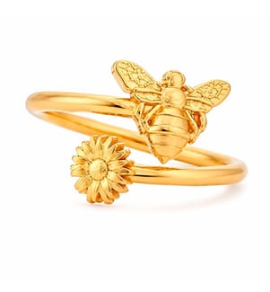 Bague Ajustable Bumble Bee Precious Wrap - Gold