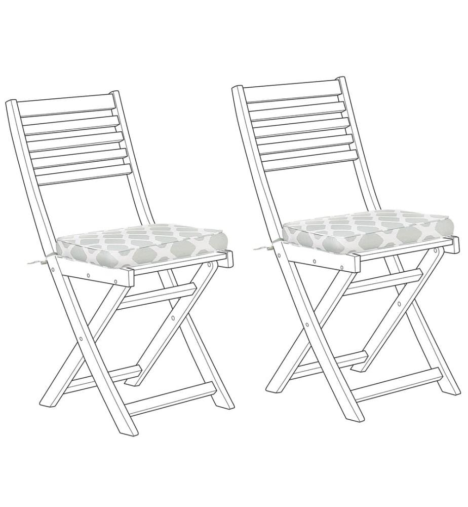 Gartenstuhlkissen 2er Set FIJI 29 x 38 cm Mintgrün