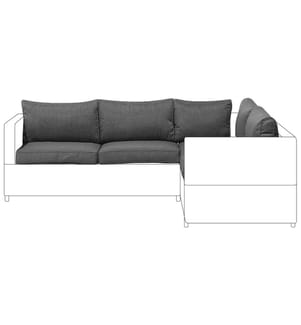 Outdoor Kissenbezug Set AVOLA Dunkelgrau