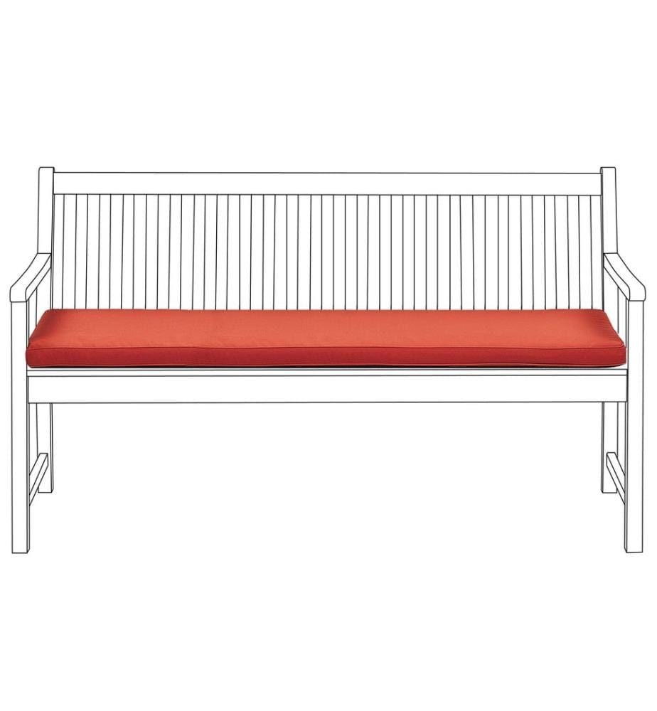 Bankauflage VIVARA 152 x 54 cm Dunkelrot