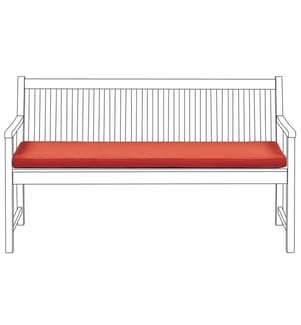 Bankauflage VIVARA 152 x 54 cm Dunkelrot