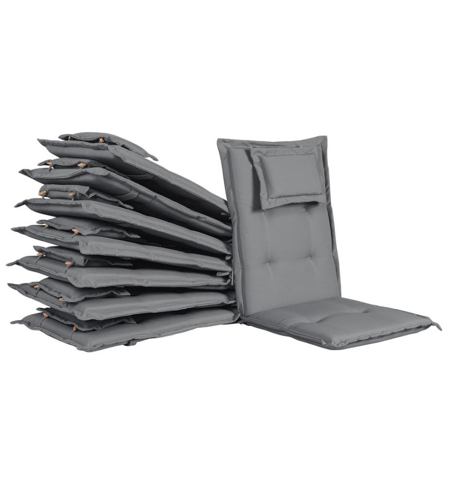 Sitzauflagen 8er Set MAUI 40 x 54 cm Grau