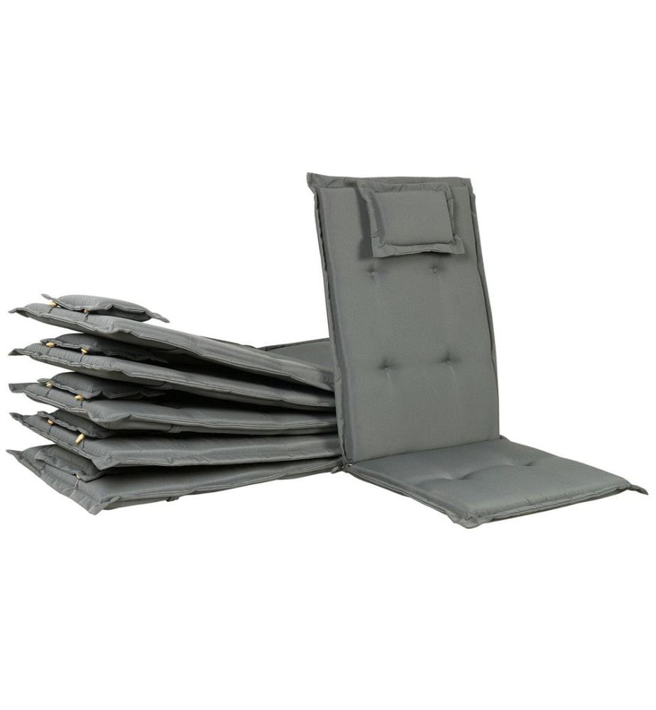 Sitzauflagen 6er Set JAVA/AMANTEA 50 x 70 cm Grau