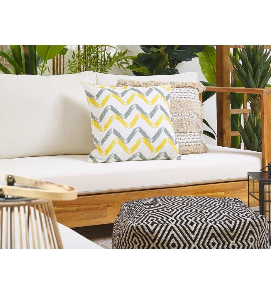 Gartenkissen 2er Set AFFILE ZickZack-Muster 45 x 45 cm Bunt