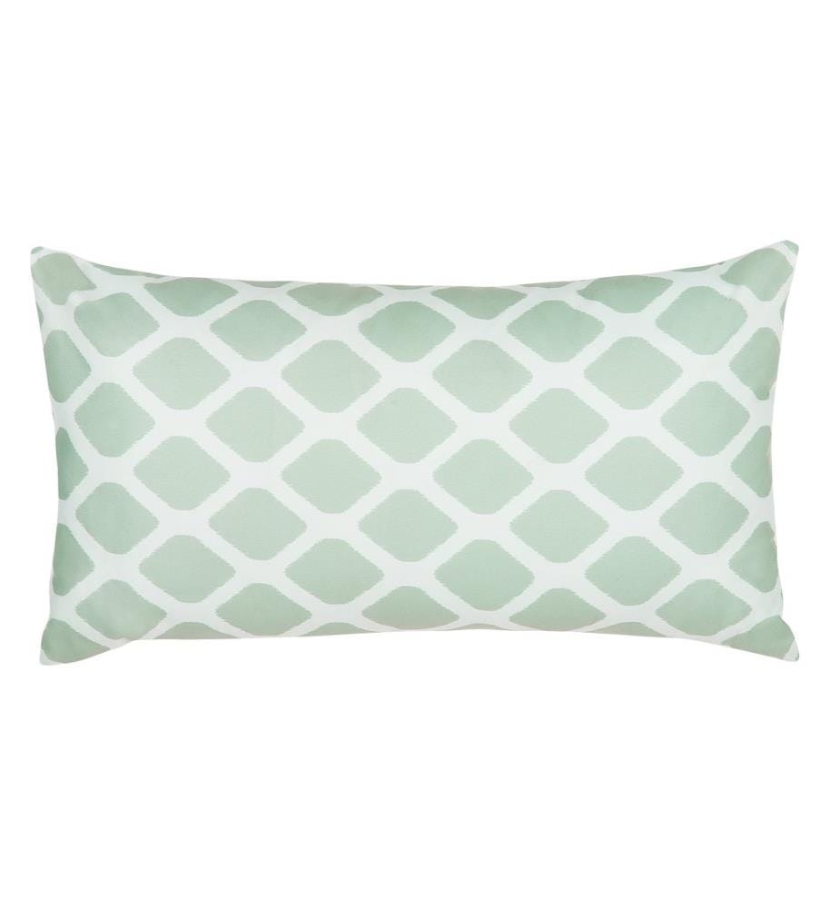 Lot de 2 coussins d'extérieur KALAMOS Motif géométrique 40 x 70 cm Vert menthe