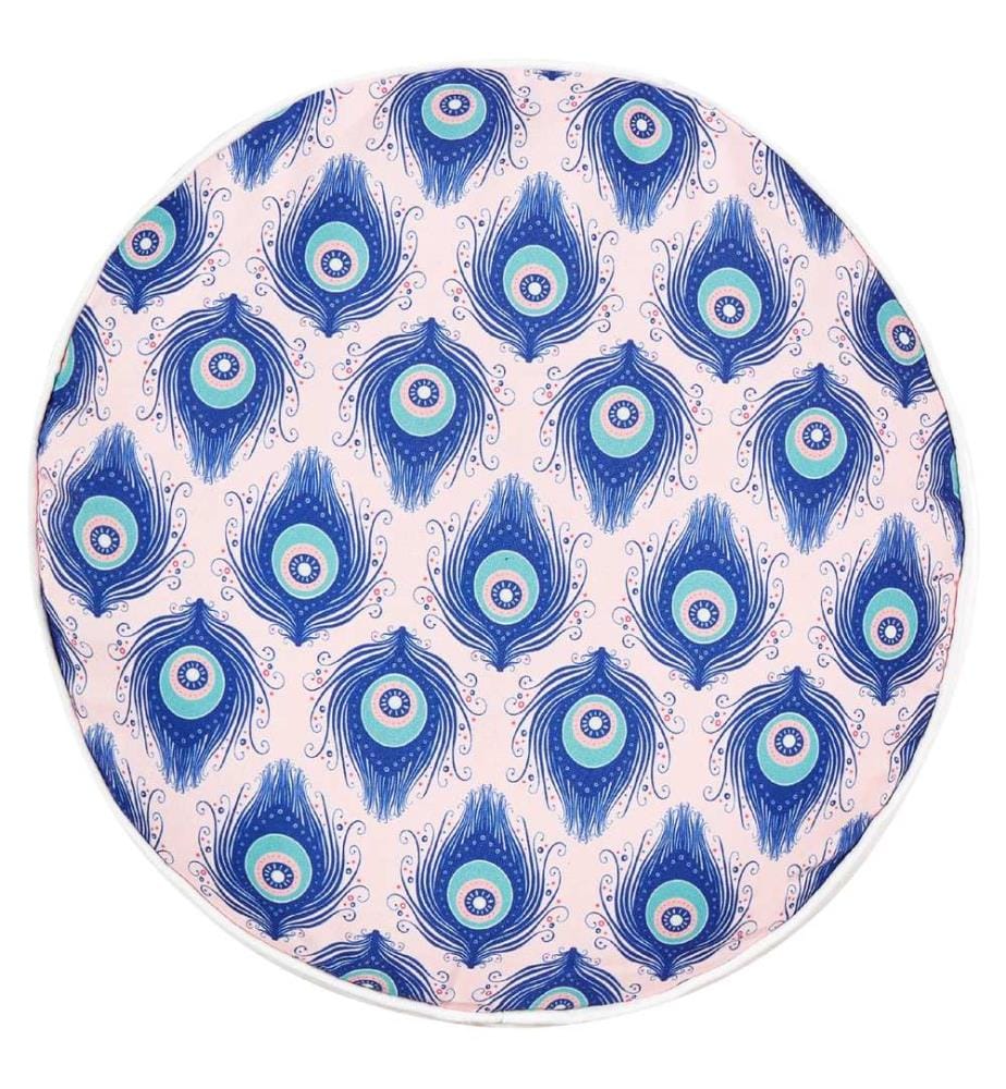 Gartenkissen 2er Set CERIANA Tiermuster 40 x 40 cm Blau