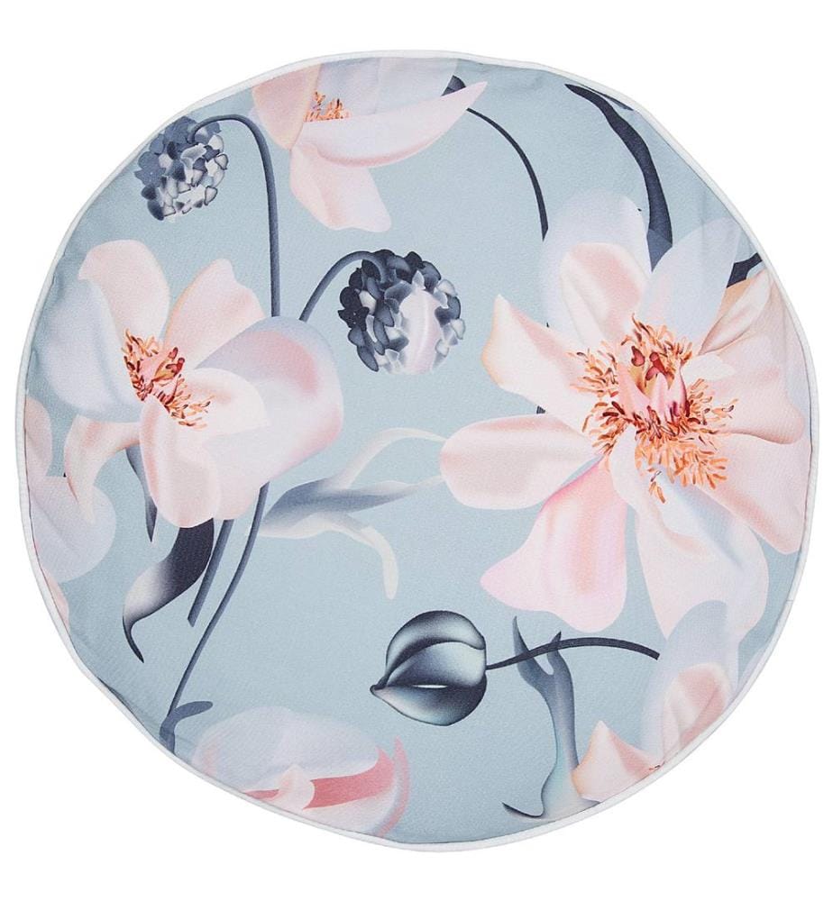 Gartenkissen 2er Set APRICALE Blumenmuster 40 x 40 cm Blau