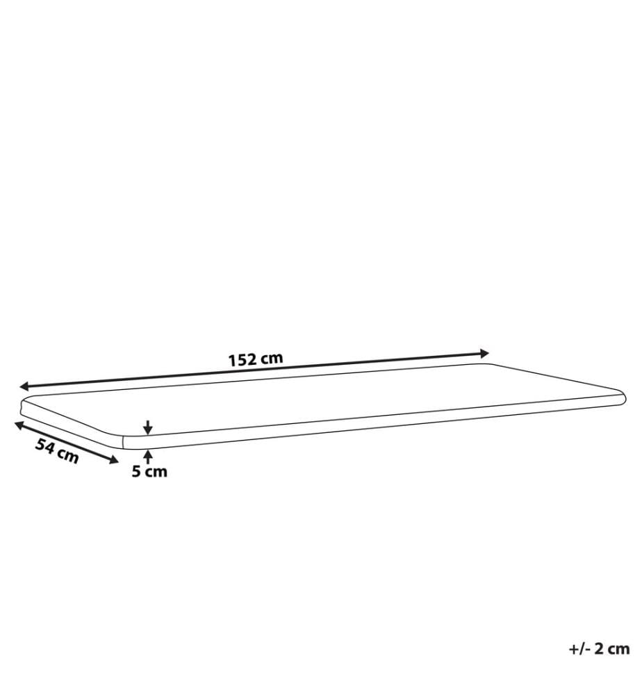Bankauflage VIVARA 152 x 54 cm Cremeweiss