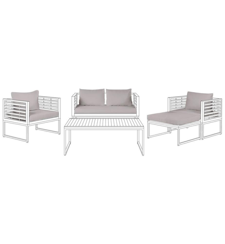 Outdoor Kissenbezug Set BERMUDA Grau