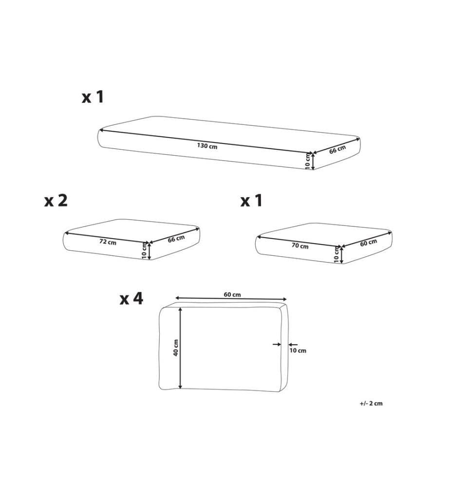Outdoor Kissenbezug Set BERMUDA Grau