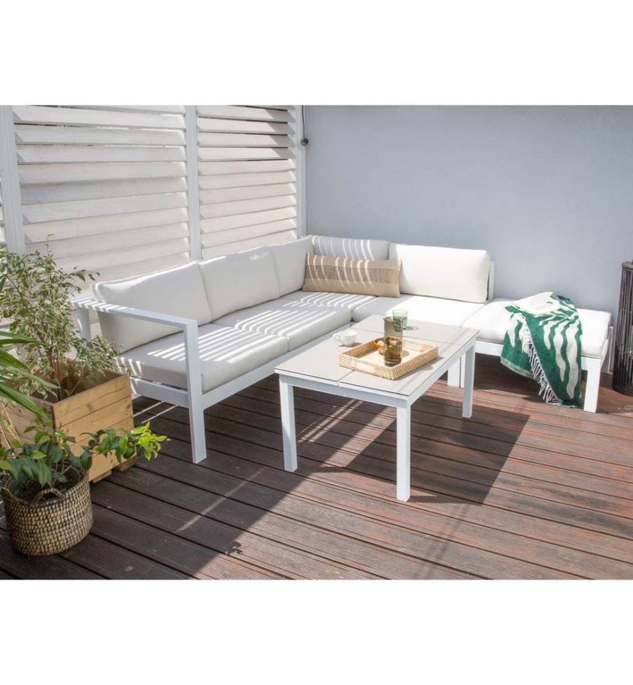 Outdoor Kissenbezug Set MESSINA Cremeweiss