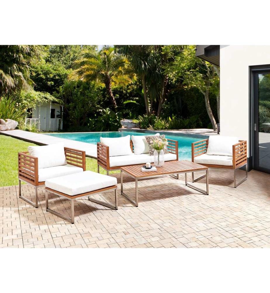 Outdoor Kissenbezug Set BERMUDA Cremeweiss