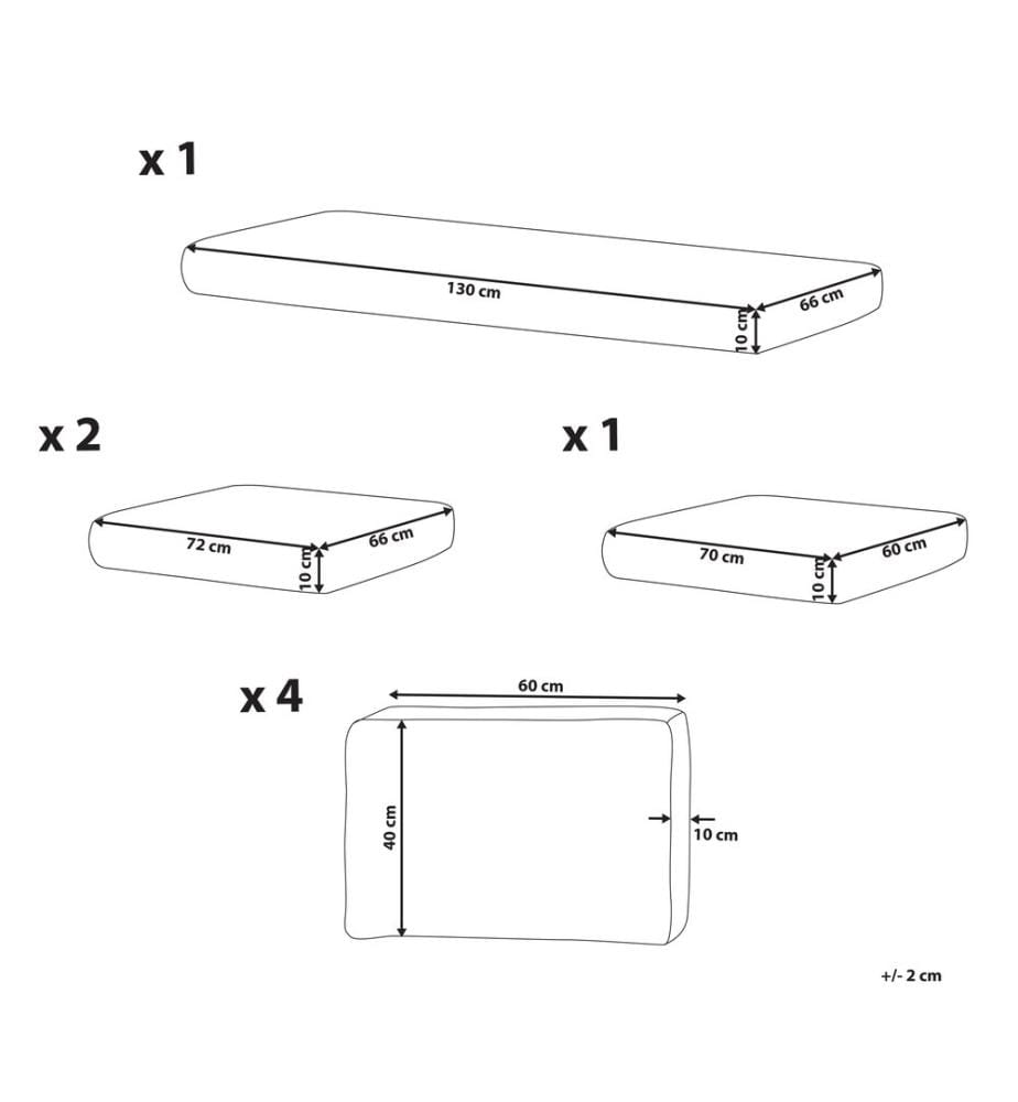Outdoor Kissenbezug Set BERMUDA Cremeweiss