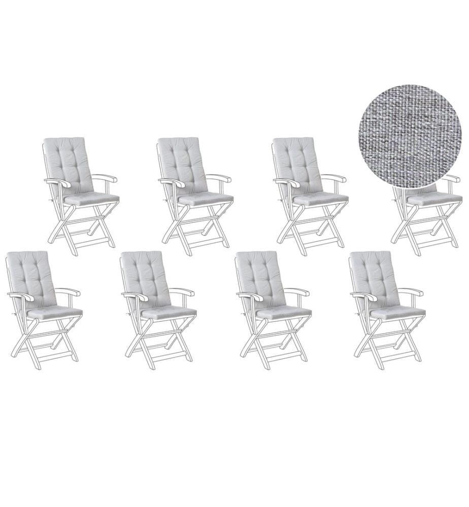 Sitzauflagen 8er Set MAUI PREMIUM Grau meliert