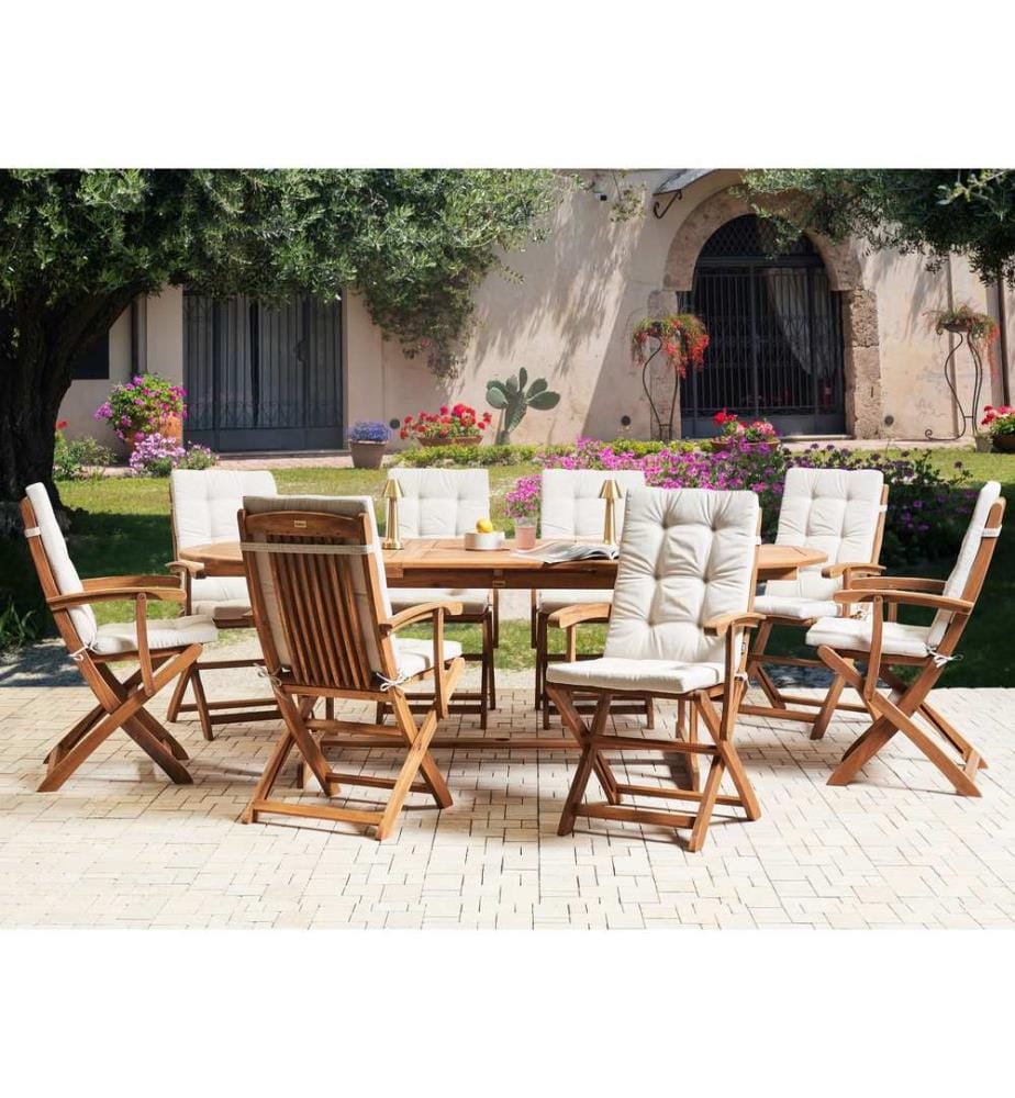 Sitzauflagen 8er Set MAUI PREMIUM Hellbeige