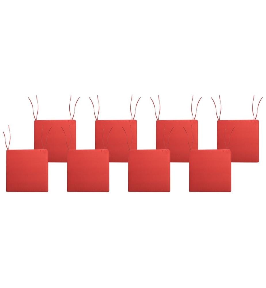 Gartenstuhlkissen 8er Set SASSARI PREMIUM 46 x 46 cm Rot