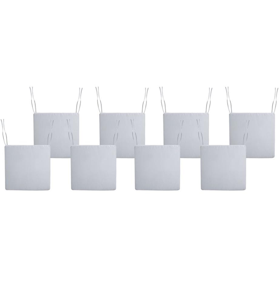 Gartenstuhlkissen 8er Set SASSARI PREMIUM 46 x 46 cm Hellgrau
