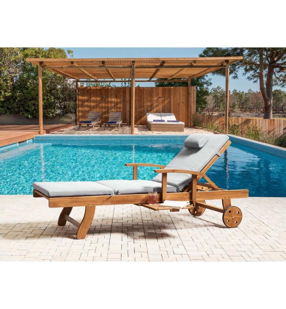 Liegenauflage TOSCANA/JAVA/AMANTEA PREMIUM 189 x 58 cm Hellgrau