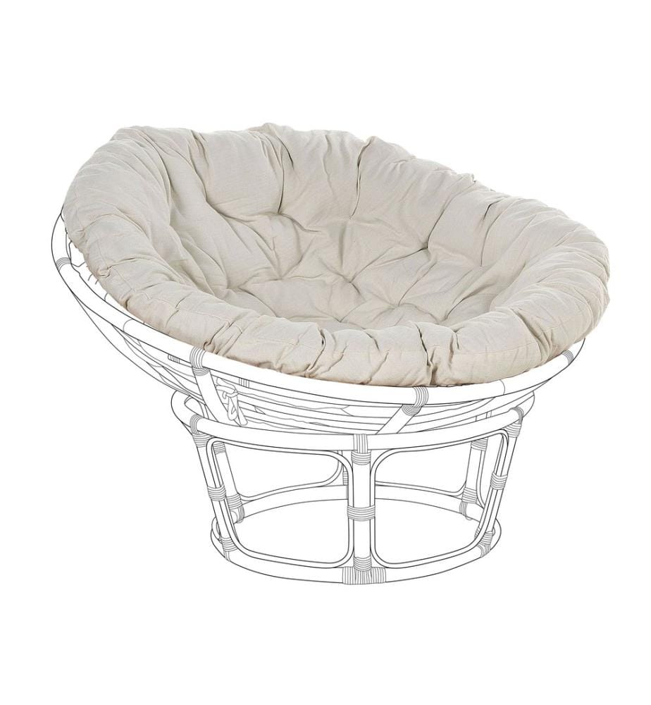 Coussin pour chaise de jardin SALVO/ ORVIETO 127 x 127 cm Beige clair