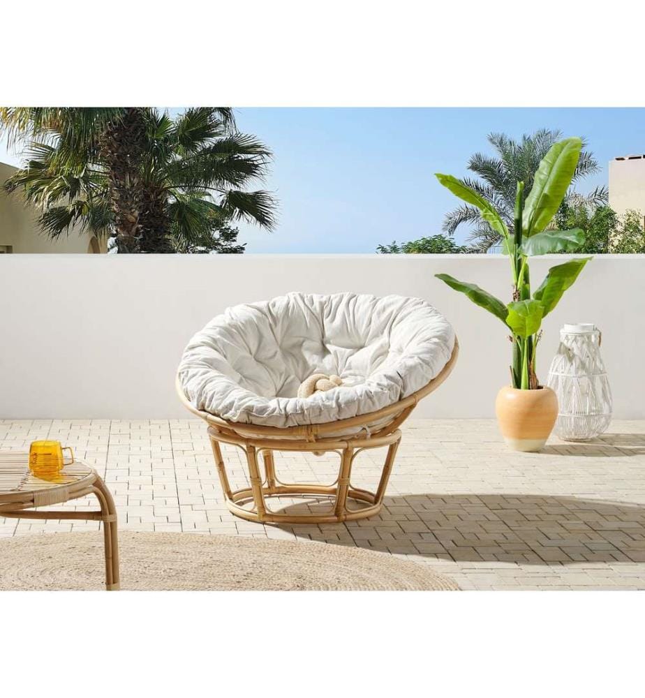 Coussin pour chaise de jardin SALVO/ ORVIETO 127 x 127 cm Beige clair