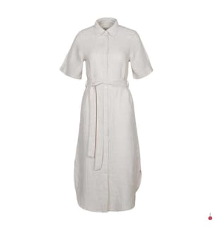 Hemdblusenkleid Fit Regular Linen - Dry Sand