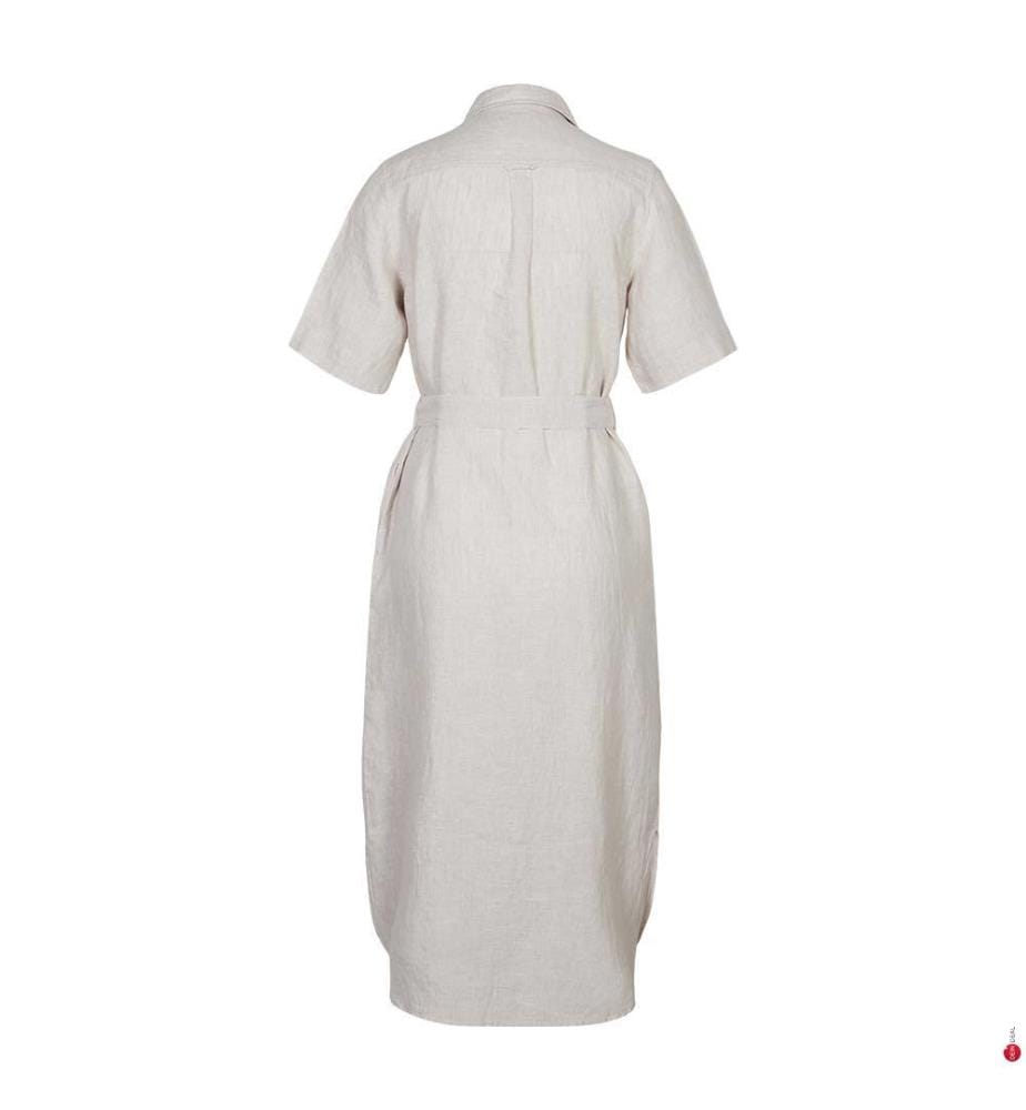 Hemdblusenkleid Fit Regular Linen - Dry Sand