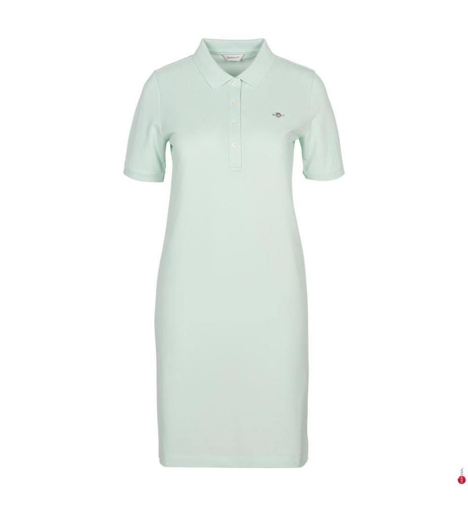 Shield Piqué-Polokleid - Faded Mint