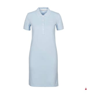 Piqué-Polokleid mit Kontrastkragen - Frisches Blau