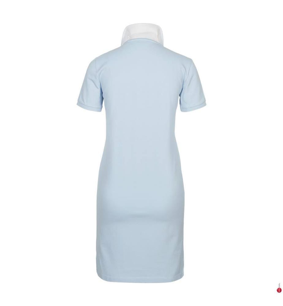 Piqué-Polokleid mit Kontrastkragen - Frisches Blau